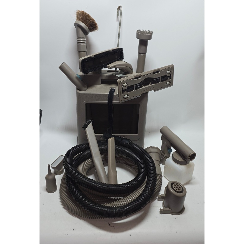 Kirby Vacuum Attachment Set with Wall Mount Storage Caddy Hose Tools Grey